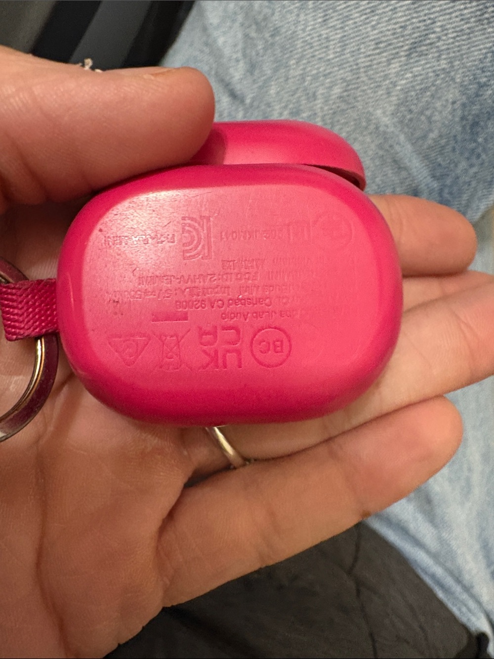 JLab Hot Pink True Wireless Earbuds with Charging Case - Picture 3 of 4